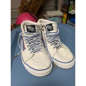 Vans Sk8-Hi USA Stars & Stripes White Leather Hi-Top Sneakers Men’s 4.5/ Women 6